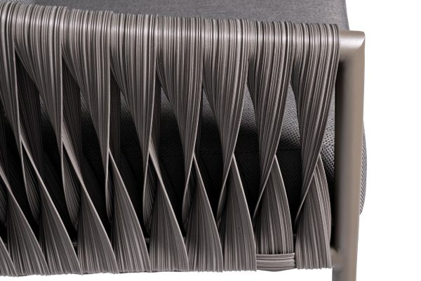 39AR-DIV-3691 SER Диван двухместный "Муза" серый 81,5*190*75см, оплетка "лента" — изображение 5