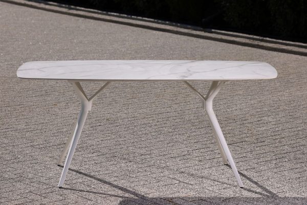 39AR-STOL-302 BEL Стол обеденный уличный "Бари" белый 180*90*75см — изображение 2