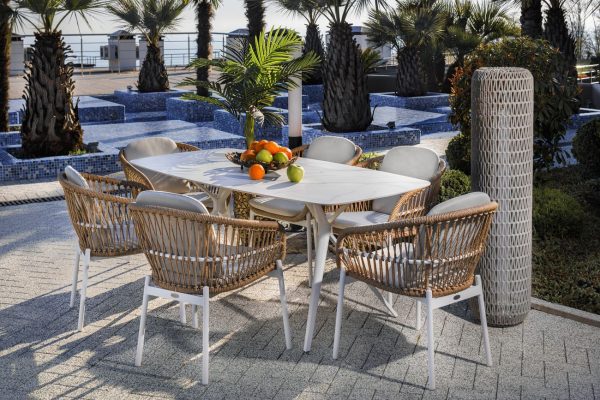 39AR-STOL-302 BEL Стол обеденный уличный "Бари" белый 180*90*75см — изображение 5