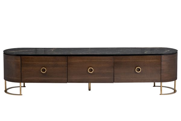 40AD-00099 Тумба под ТВ коричневая 200*45*47