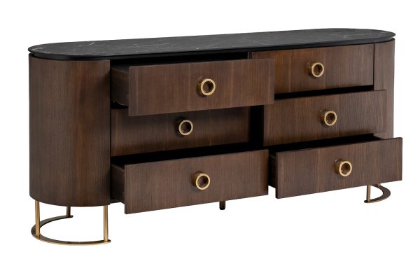 40AD-00100 Комод коричневый 165*44,5*71см — изображение 4