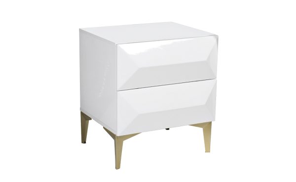 40AD-CB251 Тумбочка белая 50*45.5*57 см — изображение 2