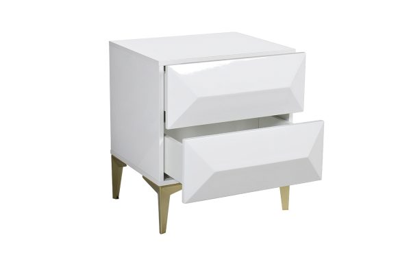 40AD-CB251 Тумбочка белая 50*45.5*57 см — изображение 3