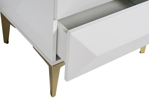 40AD-CB251 Тумбочка белая 50*45.5*57 см — изображение 5