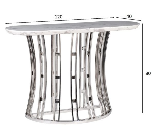 45EX-CN122-1  Консоль светло-серая 120*40*80см (МДФ) — изображение 4