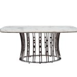 45EX-DT122-1 Стол обеденный светло-серый 180х100х76см (МДФ)