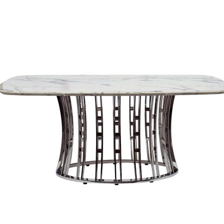 45EX-DT122-1 Стол обеденный светло-серый 180х100х76см (МДФ)