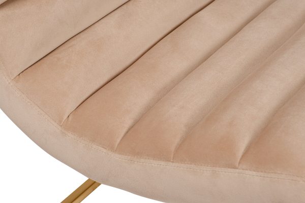 46AS-3039KRES-BEZH Кресло велюр бежевый/мат.золото 67,5*86*86см — изображение 3