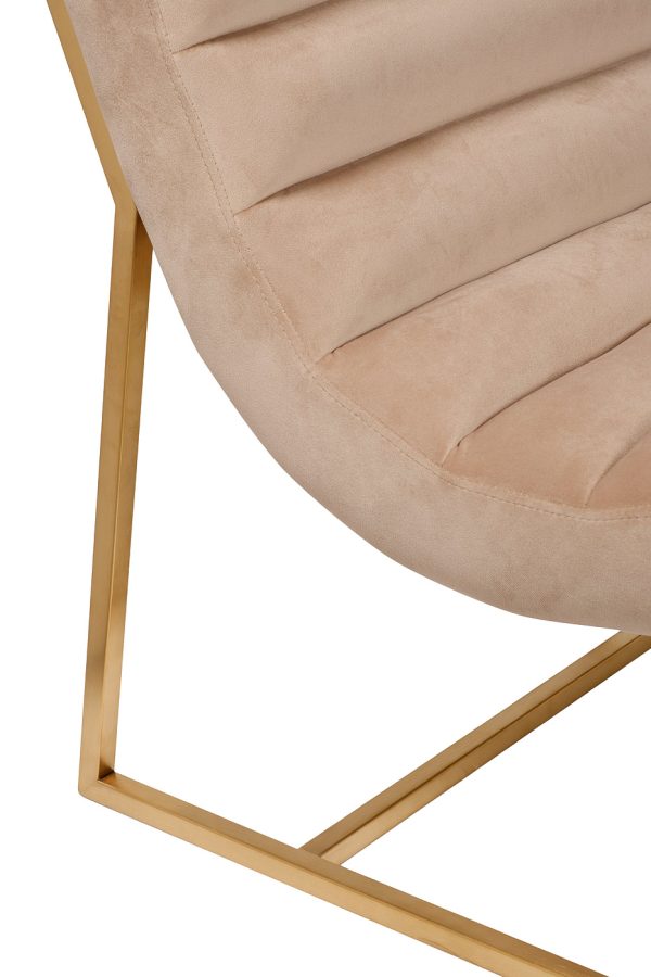 46AS-3039KRES-BEZH Кресло велюр бежевый/мат.золото 67,5*86*86см — изображение 4