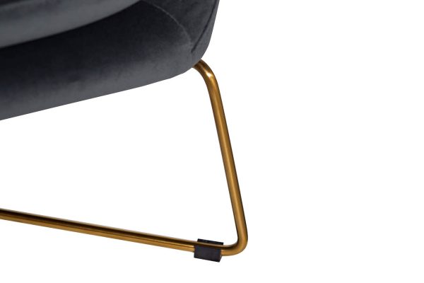 46AS-AR2976-GR Кресло велюр серо-зеленый/мат.золото 75*87*80см — изображение 5