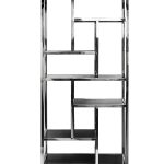 46AS-SH1076-SILVER Стеллаж серебристый/темн.ст. 80*35*180см