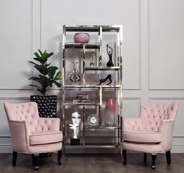 46AS-SH1076-SILVER Стеллаж серебристый/темн.ст. 80*35*180см — изображение 5