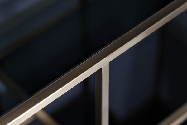 46AS-SH1452-GOLD Стеллаж  золотистый/темн.ст. 80*35*180см — изображение 3