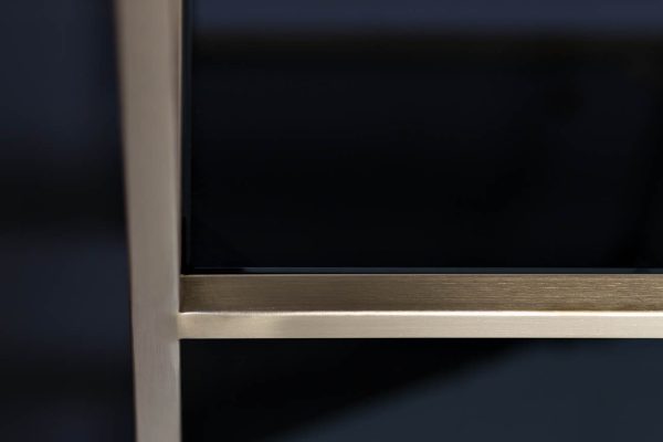 46AS-SH1452-GOLD Стеллаж  золотистый/темн.ст. 80*35*180см — изображение 4