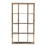 46AS-SH1537-GOLD Стеллаж золотистый/темн.ст. 100*40*180см