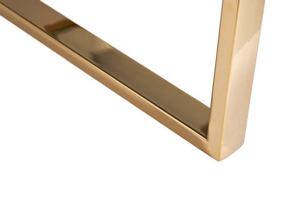 47ED-00401 Стеллаж прозр.стекло/золото 81*40*200см — изображение 4