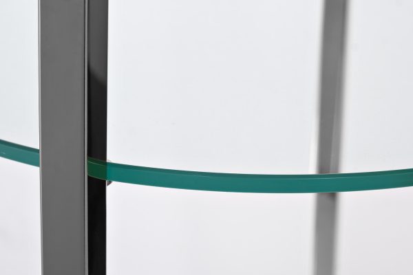 47ED-00500 Стеллаж прозр.стекло/хром 53*53*183см — изображение 2