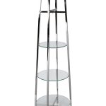 47ED-00500 Стеллаж прозр.стекло/хром 53*53*183см