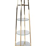 47ED-00501 Стеллаж прозр.стекло/золото 53*53*183см
