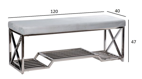 47ed-010ban-glb-banketka-goluboj-veljurhrom-1204047sm-4 47ED-010BAN-GLB Банкетка голубой велюр/хром 120*40*47см — изображение 5