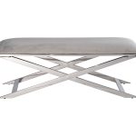 47ED-019BAN-SVSER Банкетка св.-серый велюр/хром 120