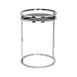 47ED-07900 Стол журнальный черное стекло/хром d41*60см