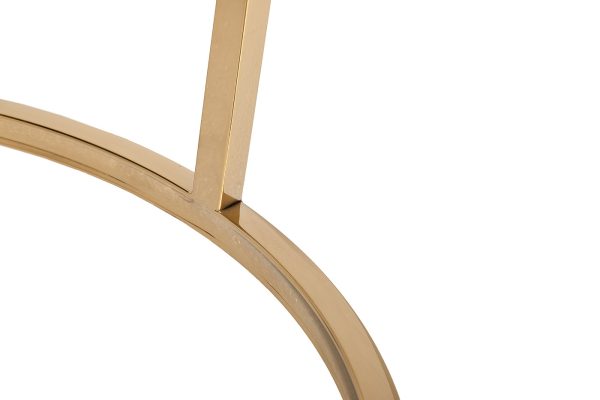 47ED-07901 Стол журнальный мраморное стекло/золото d41*60см — изображение 3