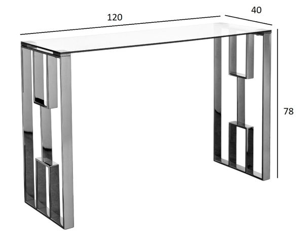 47ED-08201 Консоль прозр.стекло/золото 120*40*78см — изображение 5