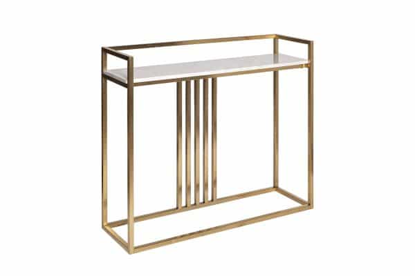 47ED-182KONS-ZOL Консоль Misty Nuova иск.мрам/мат.зол 100*30*85см — изображение 2