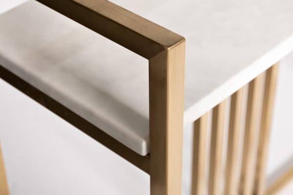 47ED-182KONS-ZOL Консоль Misty Nuova иск.мрам/мат.зол 100*30*85см — изображение 3