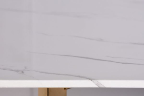 47ED-20501 Стол обеденный белый/золото 160*90*75см — изображение 3