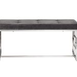 47ED-BEN005-GR Банкетка серый велюр/хром 99*45