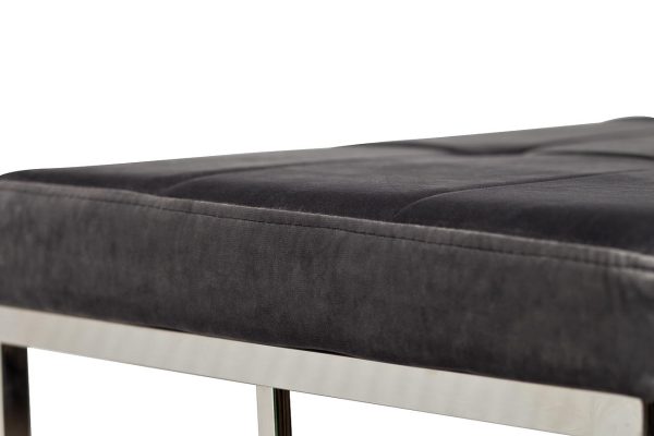 47ED-BEN005-GR Банкетка серый велюр/хром 99*45,5*46см — изображение 4