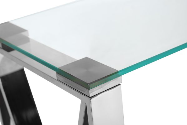 47ED-CST008/80 Консоль прозр.стекло/хром 80*30*78см — изображение 3
