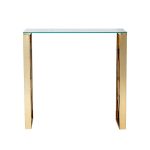 47ED-CST008/80GOLD Консоль прозр.стекло/золото 80*30*78см