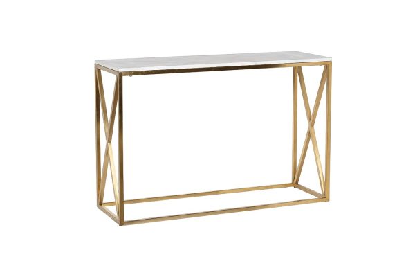 47ED-CST023GOLD Консоль Bianco Namibia иск.мрам/мат.зол120*40*78 — изображение 2