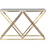 47ED-CST026GOLD Консоль Bianco Namibia бел.мрам/мат.зол120*40*78