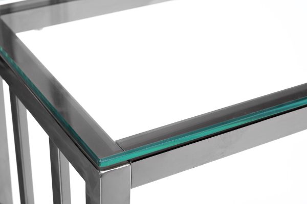 47ED-CST072 Консоль прозр.стекло/хром 100*30*78см — изображение 3