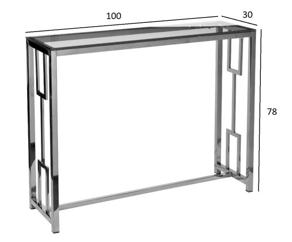 47ED-CST072 Консоль прозр.стекло/хром 100*30*78см — изображение 5
