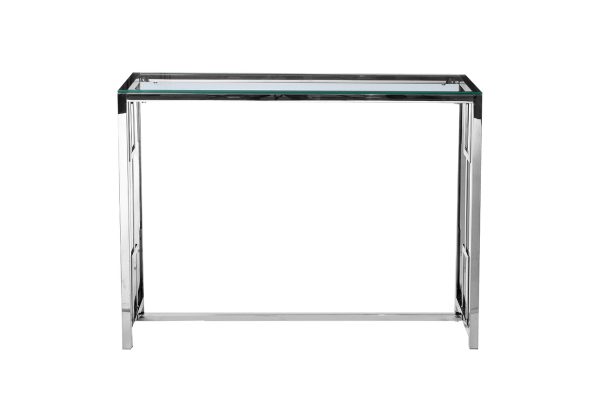 47ED-CST072 Консоль прозр.стекло/хром 100*30*78см