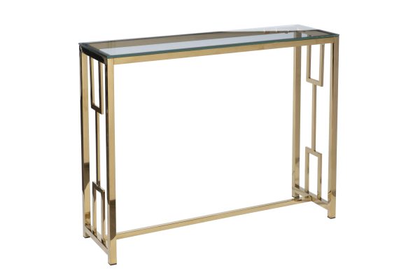47ED-CST072GOLD Консоль прозр.стекло/золото 100*30*78см — изображение 2