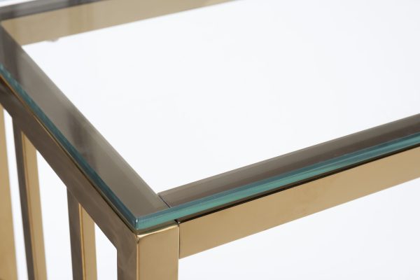 47ED-CST072GOLD Консоль прозр.стекло/золото 100*30*78см — изображение 3