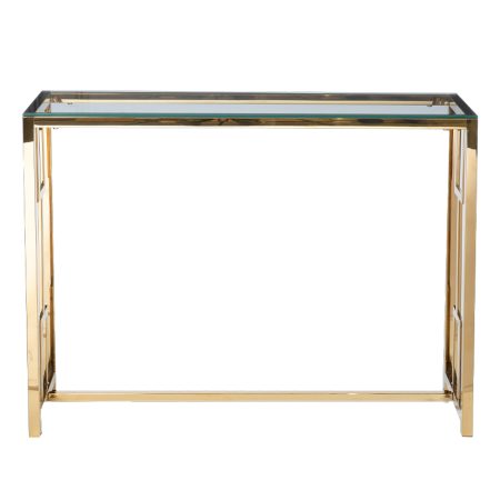 47ED-CST072GOLD Консоль прозр.стекло/золото 100*30*78см