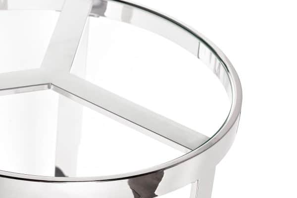 47ED-ET031	Стол журнальный прозр.стекло/хром d.50*55см — изображение 2