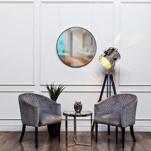 47ED-ET031	Стол журнальный прозр.стекло/хром d.50*55см — изображение 5