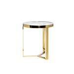 47ED-ET031GOLD	Стол журнальный прозр.стекло/золото d.50*55см