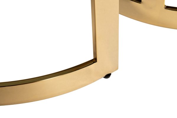 47ED-ET081S-GOLD Столы (наб 2шт) стекло чер.мрам/зол d60*60/d46*50 — изображение 3