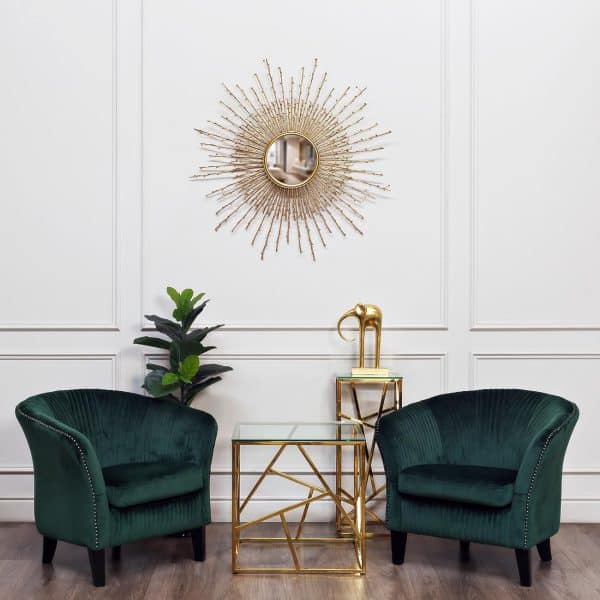 47ED-FS015GOLD	Стол журнальный высокий прозр.стекло/зол.30*30*75 — изображение 4