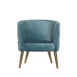48MY-2533 TUR GLD Кресло велюр бирюзовый 73*67*77см мет.ножки