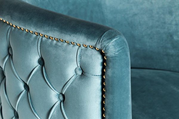 48MY-2533 TUR GLD Кресло велюр бирюзовый 73*67*77см мет.ножки — изображение 3